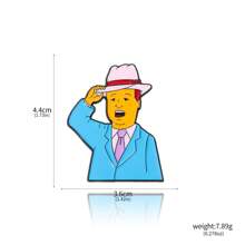 1 件卡通人物“山丘之王”鲍比·希尔形金属别针徽章连衣裙配饰衣服别针包饰背包学校办公室配饰衬衫夹克珠宝万圣节衣服别针有趣可爱教师礼物万圣节配饰教师节00 服装配饰包饰