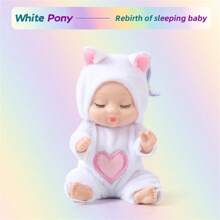 1 pieza/6 piezas/set, muñeca renacida simulación durmiendo de familia feliz, muñeca renacida de princesa disfrazada de pequeño animal, regalo de juguete, muñeca DIY, Bjd Doll - Multicolor - Ver 11
