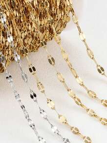 Cadena de labios de acero inoxidable de 2 metros de moda para crear tus propios collares, brazaletes y joyas de cadena clavícula - cadena - Ver 1