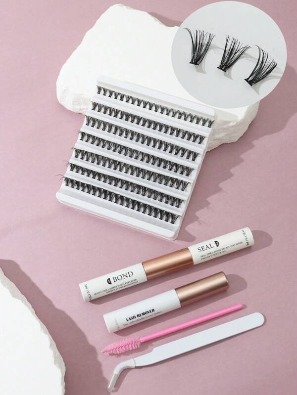 Kit de extensión de pestañas gruesas, largo, rizado, suave y natural, con 7 tamaños,pestañas pestans extensiones de pestañas