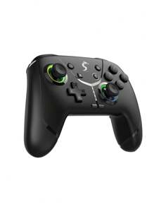 Controlador de juego inalámbrico HD-6900 de 1 pieza de material ABS negro con joystick 3D, luz RGB y sensor de seis ejes, conexión de un botón, disparo continuo y programable, compatible con Switch/Android/IOS/PC - Negro - Ver 8