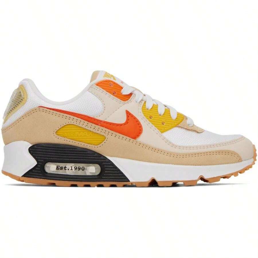 Nike White & Beige Air Max 90 SE Sneakers - Default - View 1