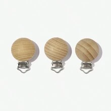Diy Jewelry Accessory Wooden Triple Hole Pendant - Beech Set-6PCS - View 6