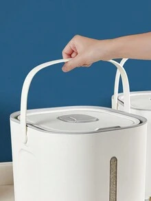 Kitchen Household Rice Barrel Seal Insect-Proof And Moisture-Proof Rice Barrel Box  Rice Flour Barrel Rice Jar - White - View 6