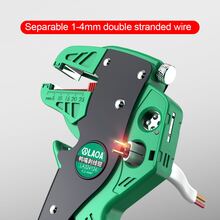 LAOA 1pc Automatic Wire Stripper And Cutter, 4 In 1 Wire Stripper Tool, Adjustable 0.2-4mm² Electrical Cable Wire Stripping Tool For Electronic And Automotive Repair, Stripping/Winding/Splitting/Shearing, Patented Design - Green - View 6