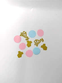 1 套 100 件宝宝性别揭晓生日派对五彩纸屑桌面装饰纸屑，颜色随机婴儿淋浴家庭装饰礼物