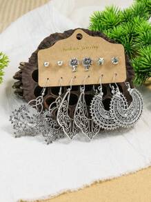 TopHanqi Set de 24 pares de aretes de moda bohemios vintage para mujer, que incluye aretes de botón, atrapasueños, de strass, borlas y aros grandes, accesorios personalizados, artículos populares para uso diario, fotos casuales, fiestas, citas y el trabajo