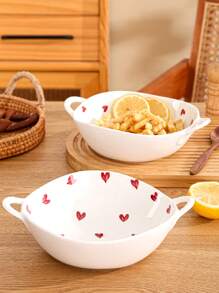 1 pieza Conjunto de vajilla de cerámica con estampado de lunares al estilo campestre, incluye bol de arroz, bol creativo para ramen, bol ensalada, usado como decoración del hogar, para aperitivos, frutas secas, ensaladas, apto para exterior, hogar, cocina, fiesta, cumpleaños, regalo, suministros escolares
