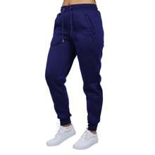 3-Pack Women's Loose Fit Fleece-Lined Classic Jogger Sweatpants - Black - Navy - Charcoal - View 4