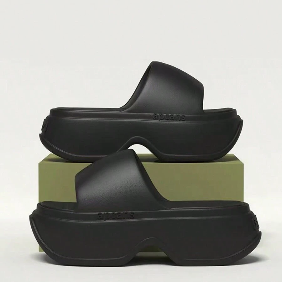 女士輕便透氣室內/室外拖鞋，沙灘/家居鞋 - 黑色 - 查看 1