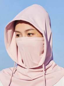 1/2 Peças Balaclava Unissex de Seda de Gelo, Sensação Refrescante, Máscara Facial Completa Respirável, Proteção Solar, Chapéu Protetor Respirável e Elástico, Gola Tubular para Pesca, Surfe e Esqui