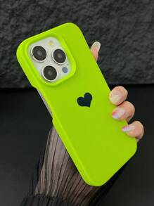 情人节 1 件心形硅胶保护手机壳适用于 iPhone 11 12 13 14 15 16 Pro Max，软壳 - 玫紅色 - 查看 5