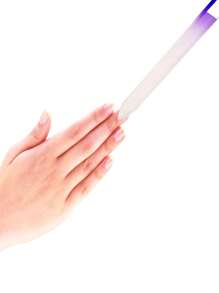 1Pc/4Pcs Glass Purple Nail Files For Natural Nails, Acrylic Nail Filer, Nail Care Tools Of Crystal Files, Double Sided Fingernail File For Manicure - Purple - View 6