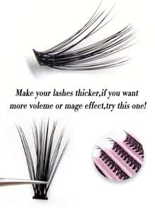 Thick, Curled, Soft & Natural 30d Personalized Eyelash Extensions, 8-16mm Mixed Length, 0.07mm  D Curl, Ultra-Light Volume False Lashes, 10 Trays/200 Pcs, Waterproof Mink Single Cluster Design, 3d Effect Diy Handmade False Eyelash, Suitable For Daily Wear, Party, And All Occasions Lash Clusters, Eyelash Clusters, Individual Eyelashes, Lashes, Fake Lashes