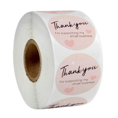 500pcs/Roll Round Thank You Stickers, Suitable For Baking, Envelopes, Business, Seals, Labels Back To School
