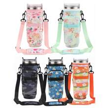 1入組防燙水瓶袋杯套，帶肩帶環形斜背套，適合徒步旅行露營等戶外活動 - 彩色 - 查看 2