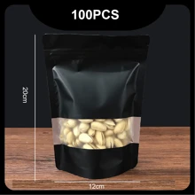 100入組彩色窗口自封袋，具鋁箔和封口夾，可用於包裝零食、茶和禮品，適用於禮品袋派對廚房 - 多色 - 查看 20