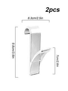 2 Miếng Trong suốt Phòng bếp & Phòng tắm Quần áo Kẹp Đối với Lưu trữ , Khăn tắm Móc áo Đường sắt Khăn quàng cổ , Quần áo Cái móc - Trong sáng - Xem 13