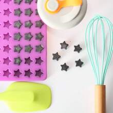 1个硅胶星形模具，适用于巧克力、糖果和软糖，112个模腔，非常适合DIY手工、婚礼和派对、婚礼和生日用品、家居和派对装饰。