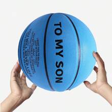 1 No. 7 Dark Blue Basketball For Son, Indoor And Outdoor Anti Slip And Wear-Resistant Basketball Training And Competition, Sports Specific Ball For Sports, Black Small Air Cylinder For Gift