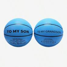 1 No. 7 Dark Blue Basketball For Son, Indoor And Outdoor Anti Slip And Wear-Resistant Basketball Training And Competition, Sports Specific Ball For Sports, Black Small Air Cylinder For Gift