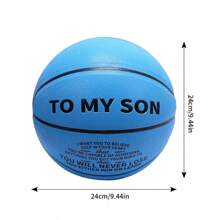 1 No. 7 Dark Blue Basketball For Son, Indoor And Outdoor Anti Slip And Wear-Resistant Basketball Training And Competition, Sports Specific Ball For Sports, Black Small Air Cylinder For Gift