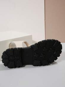 Women's Fashionable Wedge Heel Thick-Soled Casual Peep-Toe Sandals With Hook And Loop