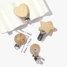 Diy Jewelry Accessory Wooden Triple Hole Pendant - Beech Set-6PCS - View 9