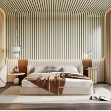 1 Roll Of Non-Self-Adhesive Waterproof PVC Wall Sticker, Minimalist & Modern Countryside Style, For Studys, Living Rooms And Bedrooms Wall Cover-Up - Multicolor - View 19