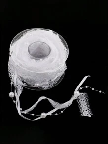 1 件 - 3 米珍珠链蕾丝丝带花卉装饰适用于婚礼和生日庆祝 DIY 装饰配件（不含卷轴）、圣诞节情人节 - 彩色 - 查看 5