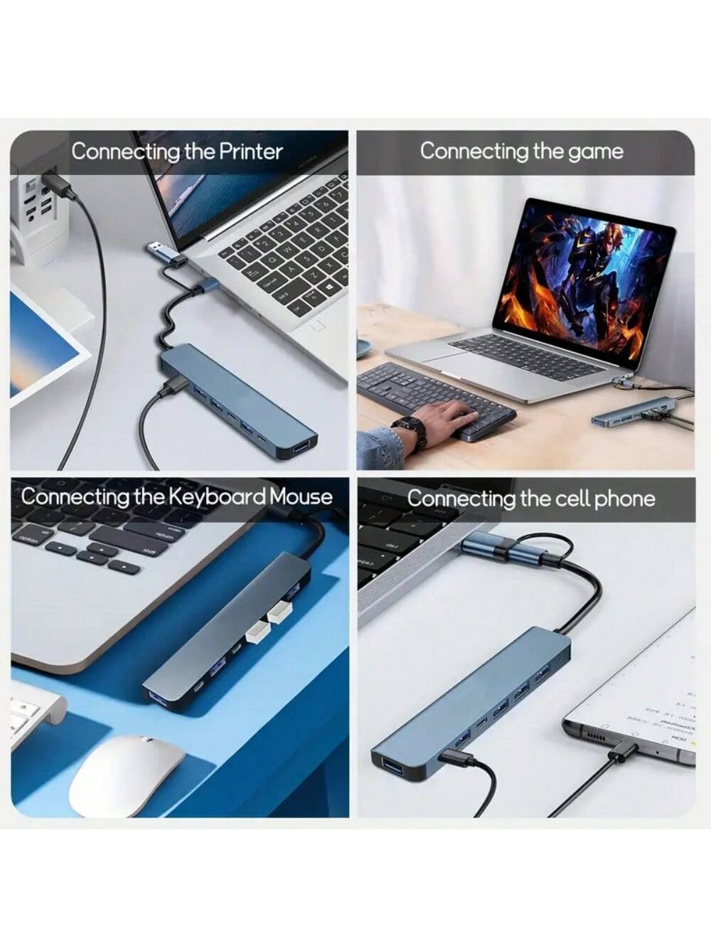 محول USB C متعدد المنافذ، محطة إرساء متعددة المناف...