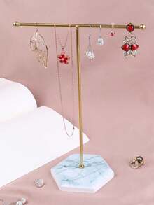 1pc Jewelry Display Stand For Earrings Storage, Earring Organizer Rack, Ear Stud Holder Hanger, Earring Display Shelf Tray, Ear Drop Showcase Decoration - Multicolor - View 4