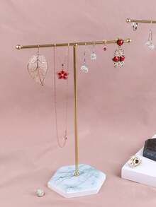 1pc Jewelry Display Stand For Earrings Storage, Earring Organizer Rack, Ear Stud Holder Hanger, Earring Display Shelf Tray, Ear Drop Showcase Decoration - Multicolor - View 5