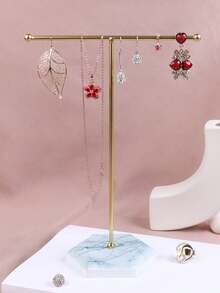 1pc Jewelry Display Stand For Earrings Storage, Earring Organizer Rack, Ear Stud Holder Hanger, Earring Display Shelf Tray, Ear Drop Showcase Decoration - Multicolor - View 3