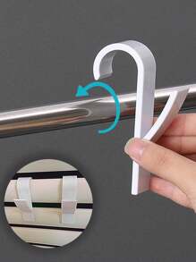 1 件廚房浴室夾式儲物架、毛巾架加熱毛巾架毛巾加熱器架衣架圍巾衣架掛鉤 - 白色 - 查看 10