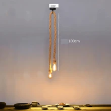 حامل مصباح قديم بشكل قلادة 1 قطعة مع حبل 1م ، برأس واحدة أو رأسين للبار ، والمنازل لتناول الشاي ، والمطاعم الأمريكية الريفية