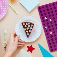 1个硅胶星形模具，适用于巧克力、糖果和软糖，112个模腔，非常适合DIY手工、婚礼和派对、婚礼和生日用品、家居和派对装饰。