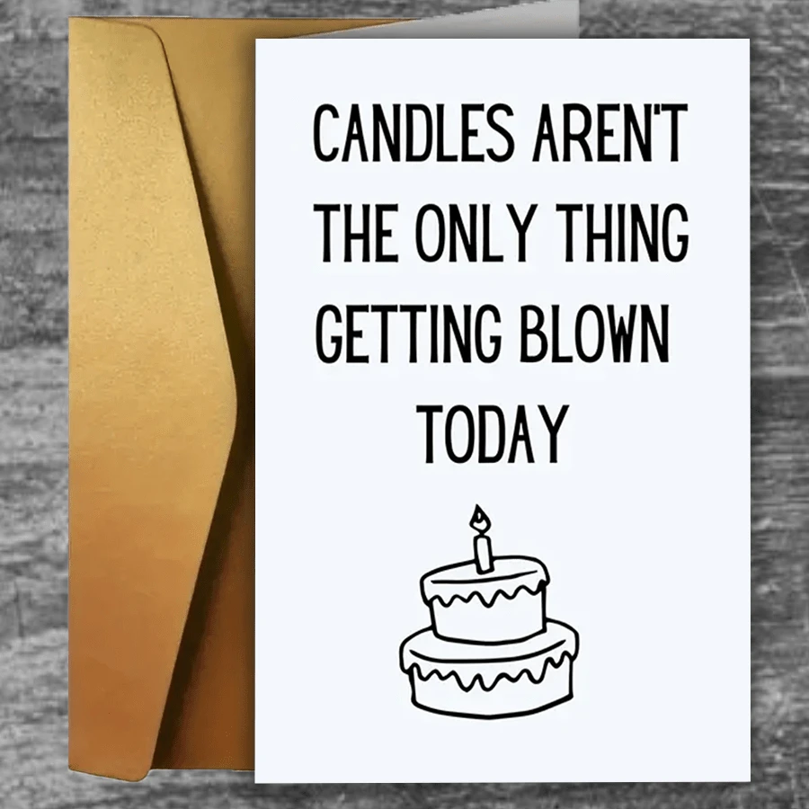 Tarjeta de cumpleaños de amor sucio y seductor - Ingenioso y procaz para esposo o novio - Broma hilarante en el interior - Una sorpresa atrevida pero reflexiva para su día especial - 1 pieza, idea de regalo de diseño de alta calidad, Navidad