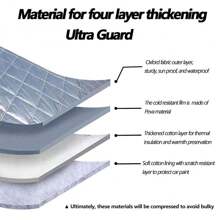 Funda para coche contra el granizo, protector anti-granizo para coche, funda anti-granizo reforzada para SUV, manta anti-granizo para coches, funda protectora contra daños por granizo, protector de parabrisas contra el granizo, a prueba de polvo y nieve para sedán y SUV, bolsa, organizador, almacenamiento - todoterreno - Ver 3