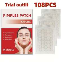 108 piezas/216 piezas de parches para el acné, parche maestro impermeable para el acné y los granos, cubren las imperfecciones de la piel y protegen el acné de la suciedad y los dedos