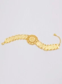 镀金硬币手链，男女皆宜，硬币手链饰品，非洲礼物 - 金色 - 查看 5