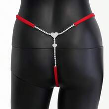 Summer Beach Sexy Rhinestone Body Chain With Ankle Bracelet, Waist Chain And String Panties For Women - Silver - View 3