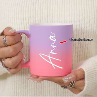 1 st, gepersonaliseerde aangepaste naam aangepaste melk koffiemok, 11oz/320ml keramische koffiekopjes, waterkopjes, zomer winter drinkgerei, verjaardagscadeaus, vakantiecadeaus, familie, collega, leider, voor bruiloften, voor housewarming eetkamer, woonkamer, slaapkamer, kantoor, theesalon, huis, school