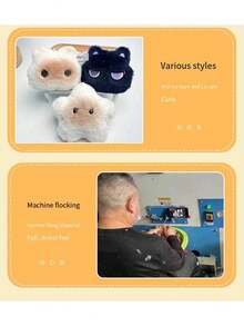 可愛的Capybara Star Caripa毛絨掛飾袋掛鑰匙飾品娃娃卡通貓 - 彩色 - 查看 6