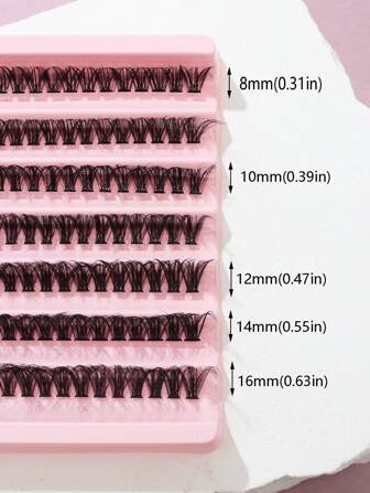 40pcs Mixed Eyelashes Set, 7 Segments Per Piece, Large Capacity, Thick, Curled And Crossed Style Lash Clusters Kit,Lashes,Eyelashes,Fake Lashes