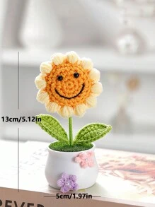 Bolicedar [Sản phẩm được chọn] Hoa nhân tạo dệt kim đã hoàn thiện Hoa dệt tay Mô phỏng thủ công Sợi hoa móc Trang trí hoa hướng dương, Đồ trang trí hoa hồng nhiều màu, Đồ trang trí bàn hoa huệ hạnh phúc của thung lũng. Thích hợp để sưu tầm và trang trí máy tính để bàn, quà tặng ngày lễ ý nghĩa, quà tặng thủ công độc đáo, đồ thủ công, băng dính hai mặt miễn phí - ưa thích - Xem 6