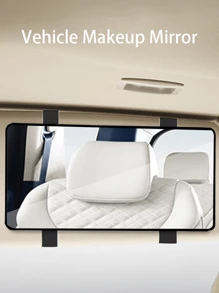 1入組汽車遮陽板梳妝鏡 - 白色 - 查看 2