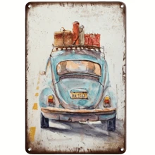 1入復古金屬錫牌-20.32x30.48cm-有趣的復古汽車海報牌匾，車庫金屬藝術壁飾，適用於家庭、房間、公園、車庫、男人窩-引人注目的8*12in