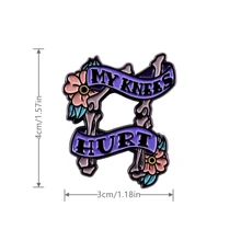 My Knees Hurt Enamel Pin Creepy Knee Bone Brooch Badge Cute Flower Lapel Pin Pin For Clothes Bag Charm School Kpop Backpack Teacher Supplies Bag Charms Office Accessories Shirts Jacket Jewelry Christmas Halloween Autumn-Winter Accessories,Suitable For Teens, Youth,Men,Casual, Outdoor, Athletic, Vacation, Graduation Gifts, Birthday, Daily Wear Clothes Pin Funny Teacher Gifts Costume Accessories