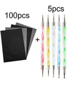 50張/100張單面碳複寫紙，適用於美術繪畫、服裝設計和雕刻素描的轉印紙、複印紙 - 黑色 - 查看 6